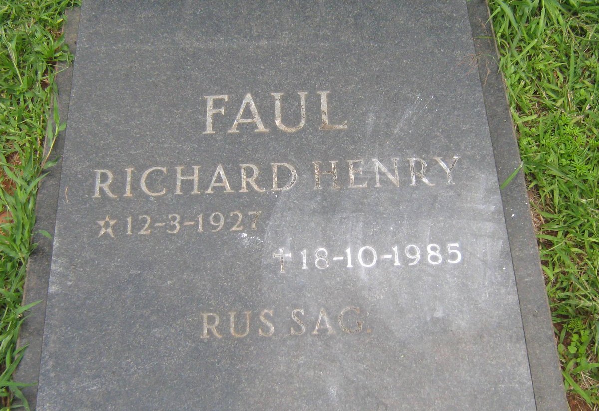 FAUL Richard Henry 1927-1985