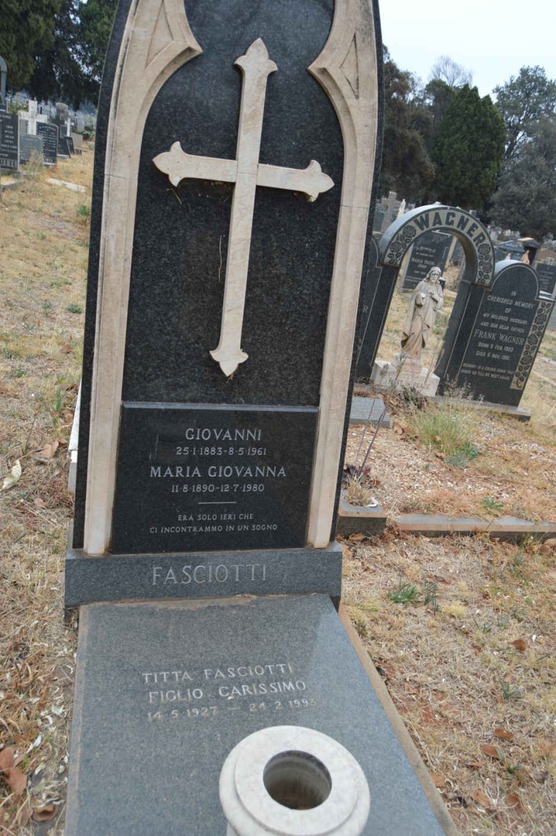 FASCIOTTI Giovanni 1883-1961 &amp; Maria Giovanna 1890-1980