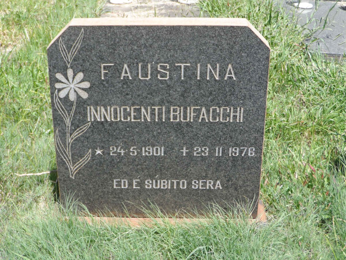FAUSTINA Innocenti Bufacchi 1901-1976