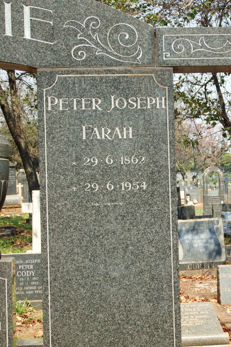 FARAH Peter Joseph 1862-1954