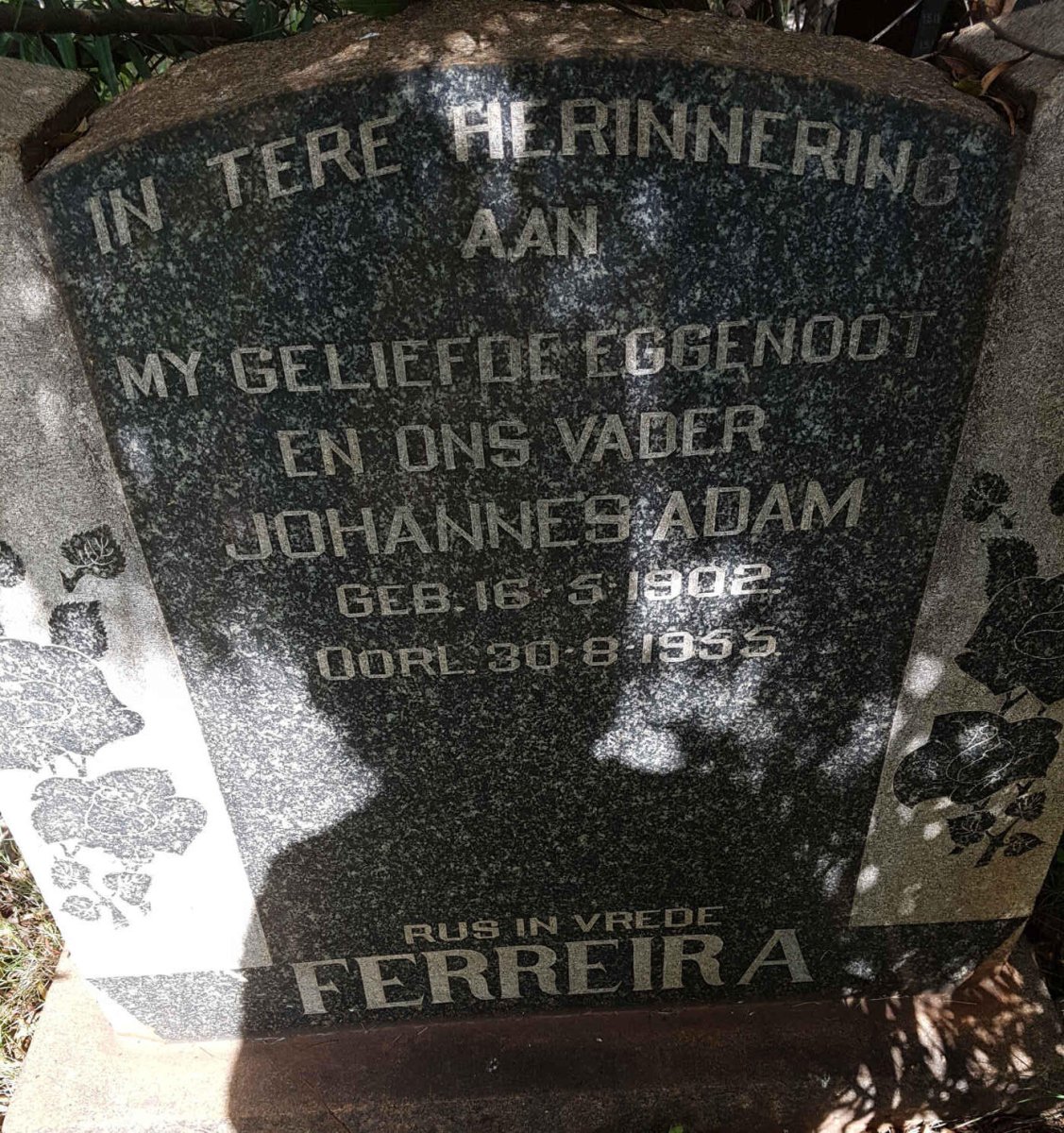 FERREIRA Johannes Adam 1902-1955