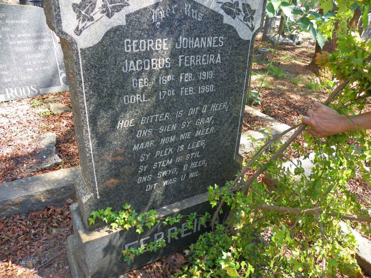 FERREIRA George Johannes Jacobus 1919-1960
