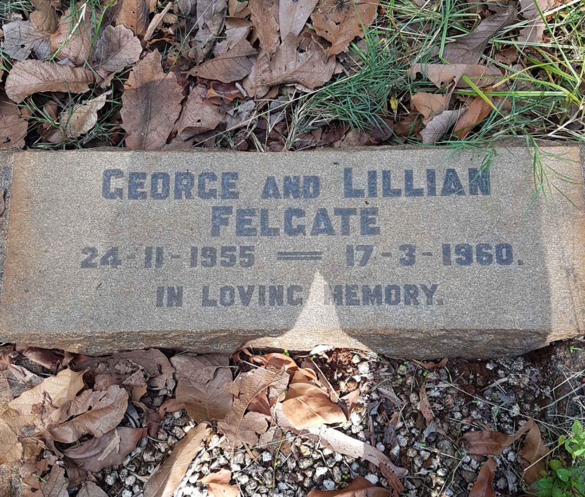 FELGATE George -1955 &amp; Lillian -1960