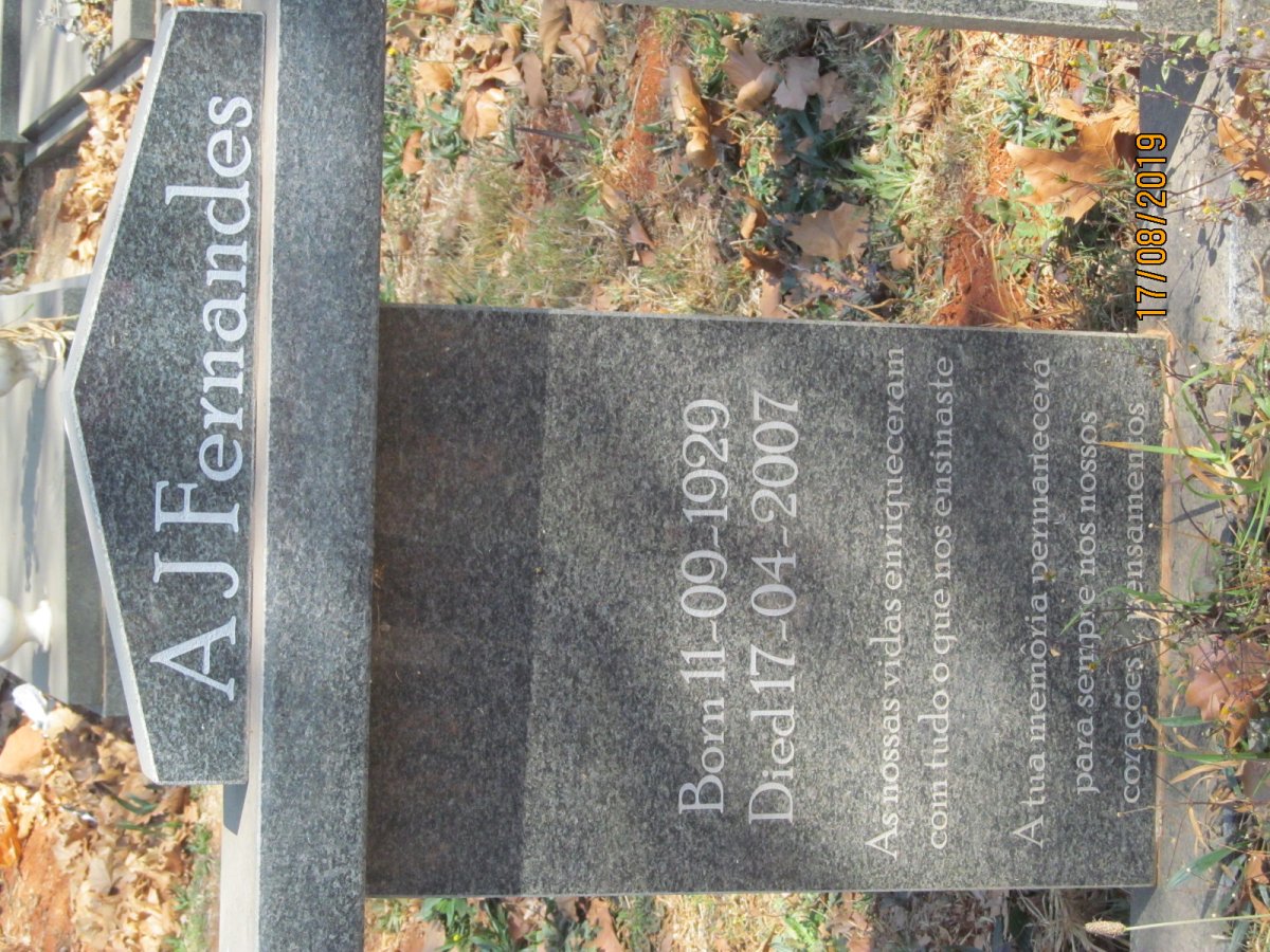 FERNANDES A.J. 1929-2007