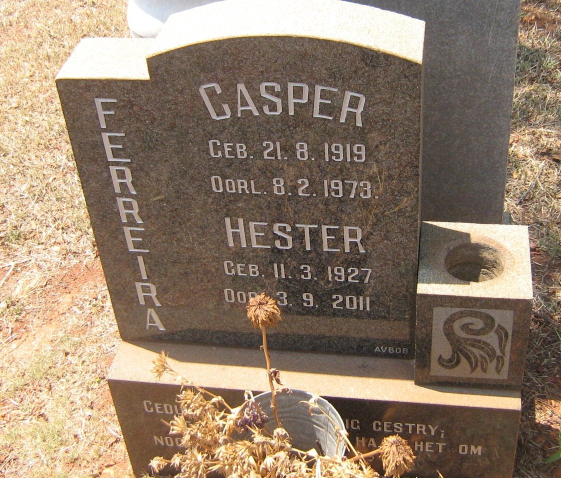 FERREIRA Casper 1919-1973 &amp; Hester 1927-2011