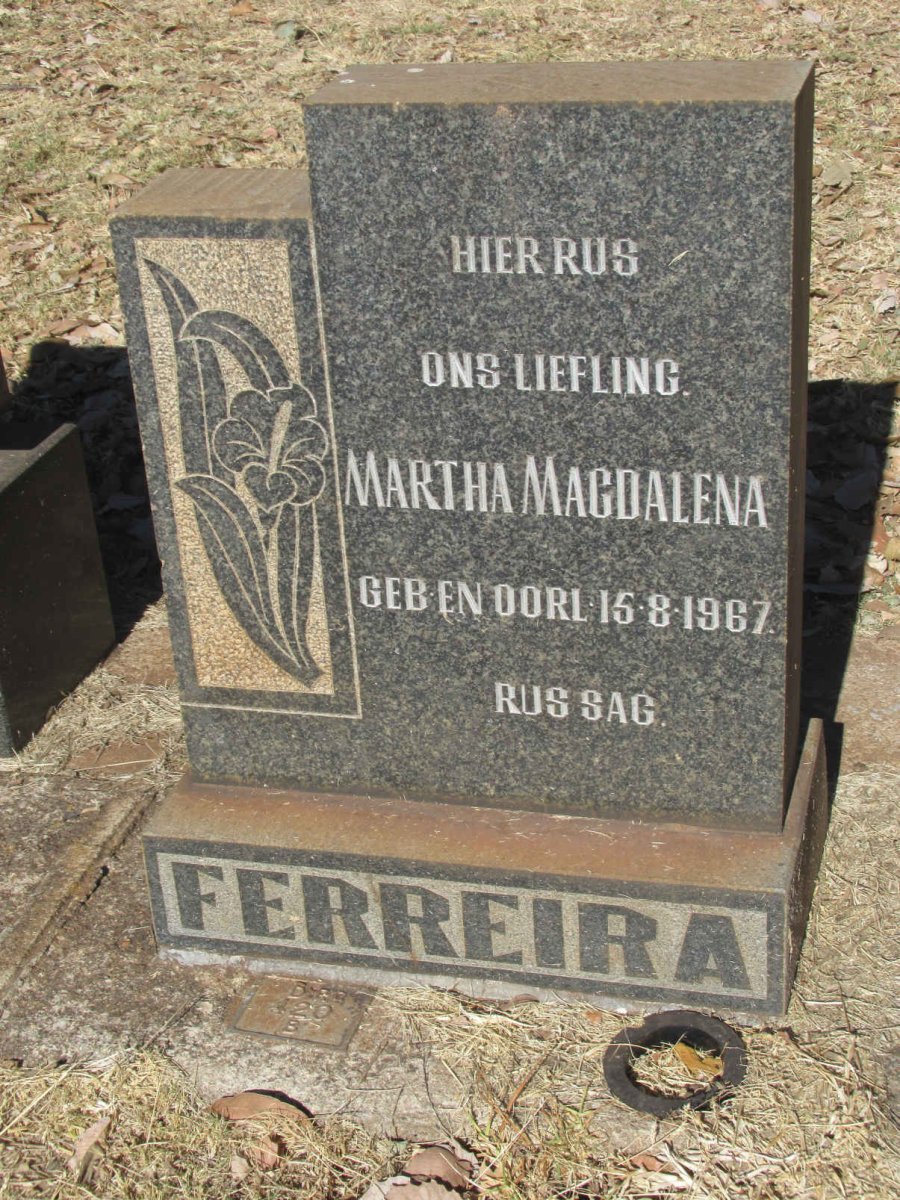 FERREIRA Martha Magdalena 1967-1967