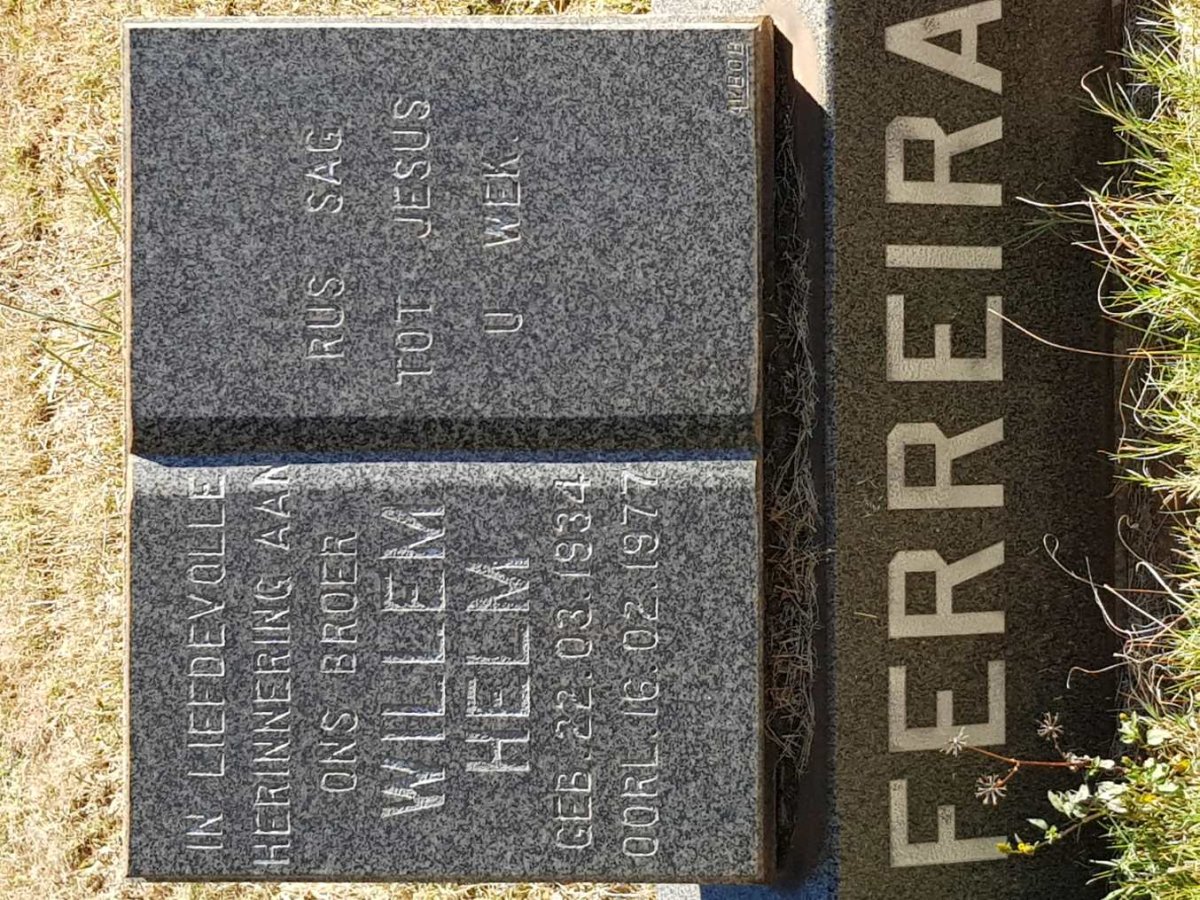 FERREIRA Willem Helm 1934-1977