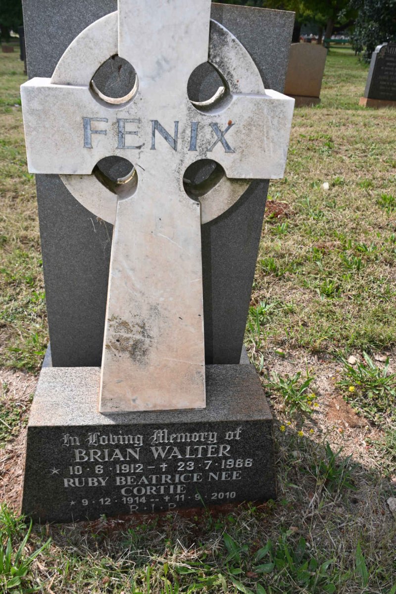 FENIX Brian Walter 1912-1966 &amp; Ruby Beatrice CORTIE 1914-2010