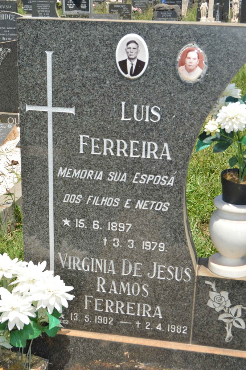 FERREIRA Luis 1897-1979 &amp; Virginia De Jesus Ramos 1902-1982