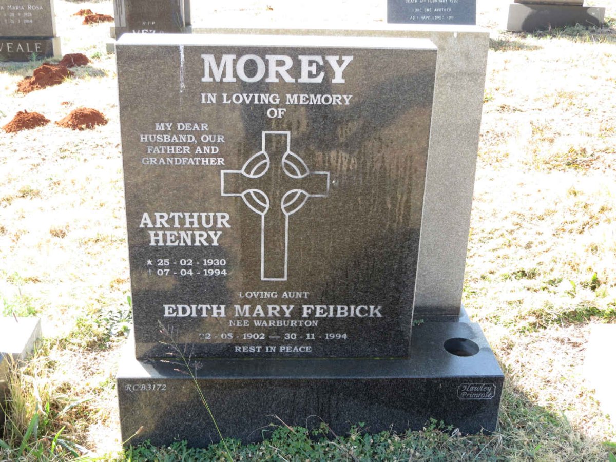 FEIBICK Edith Mary nee WARBURTON 1902-1994 :: MOREY Arthur Henry 1930-1994