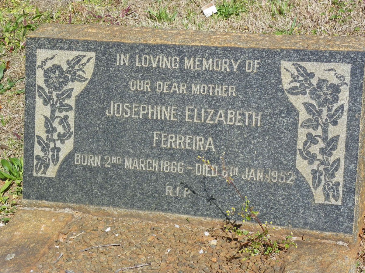 FERREIRA Josephine Elizabeth 1866-1952