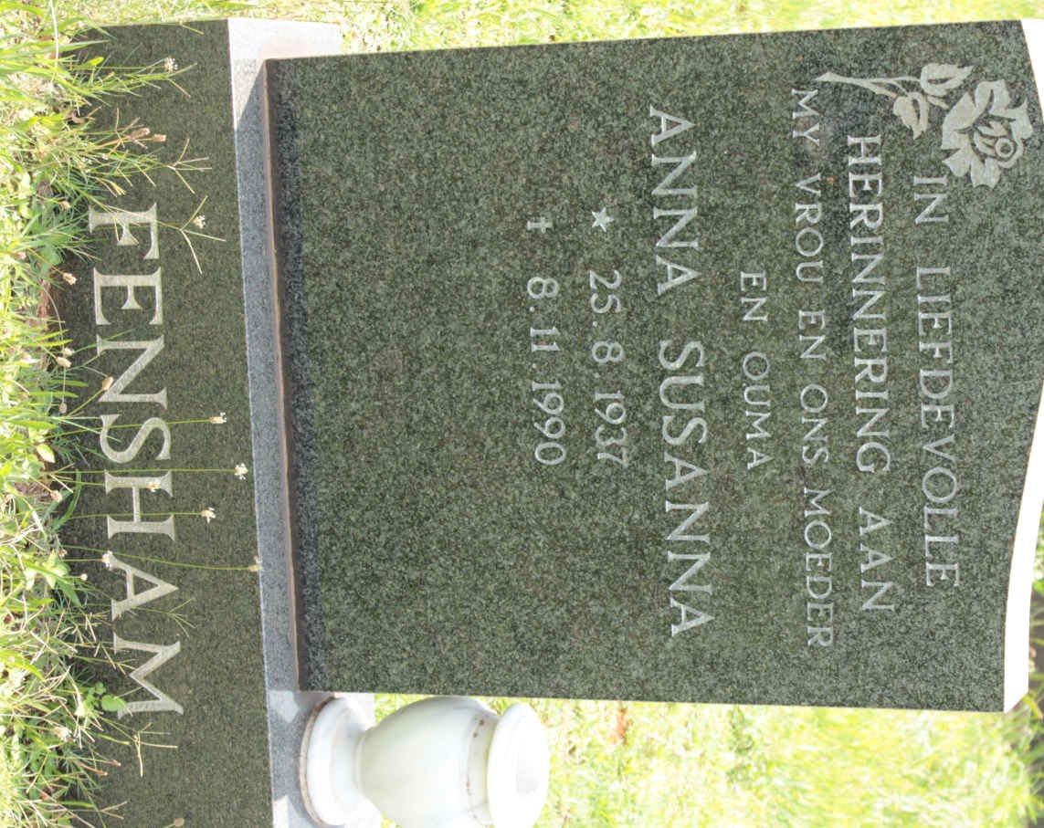 FENSHAM Anna Susanna 1937-1990