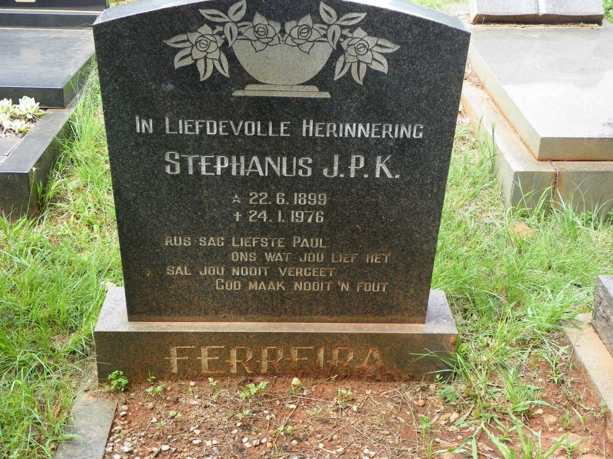 FERREIRA Stephanus J.P.K. 1899-1976