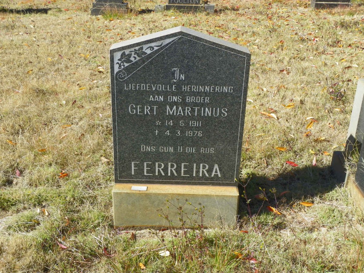 FERREIRA Gert Martinus 1911-1976