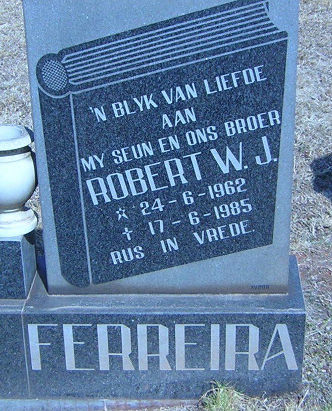 FERREIRA Robert W.J. 1962-1985