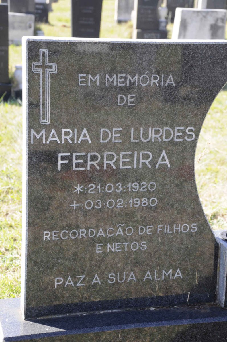 FERREIRA Maria De Lurdes 1920-1980
