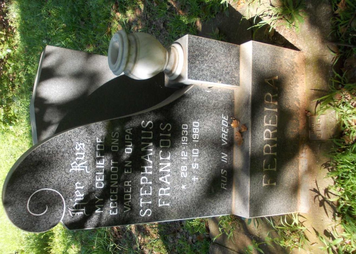 FERREIRA Stephanus Francois 1930-1980