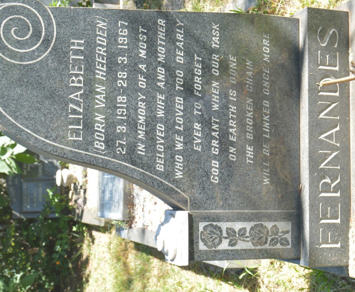 FERNANDES Elizabeth nee VAN HEERDEN 1918-1967