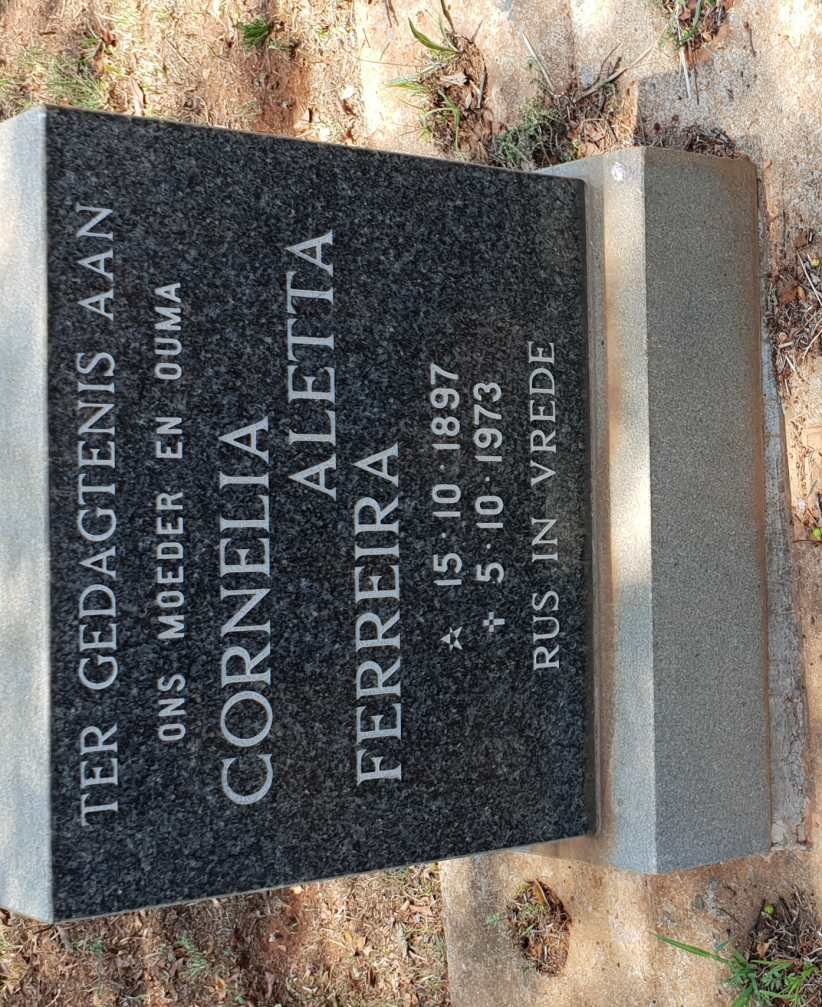 FERREIRA Cornelia Aletta 1897-1973