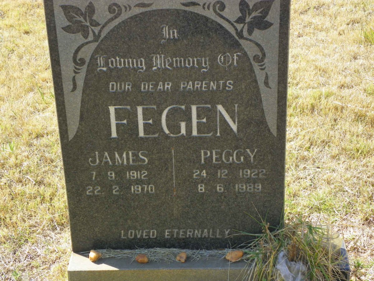 FEGEN James 1912-1970 &amp; Peggy 1922-1989