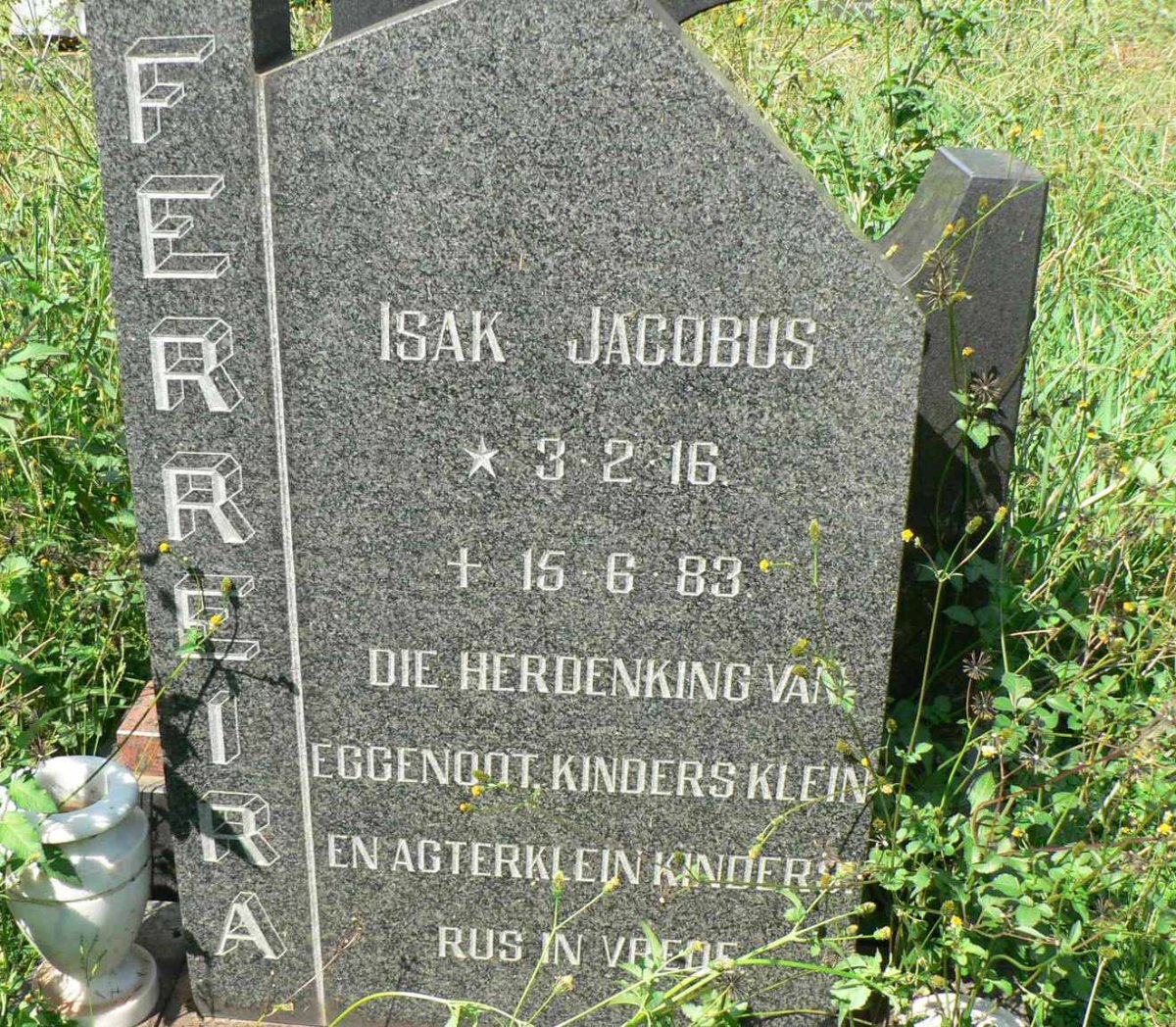 FERREIRA Isak Jacobus 1916-1983