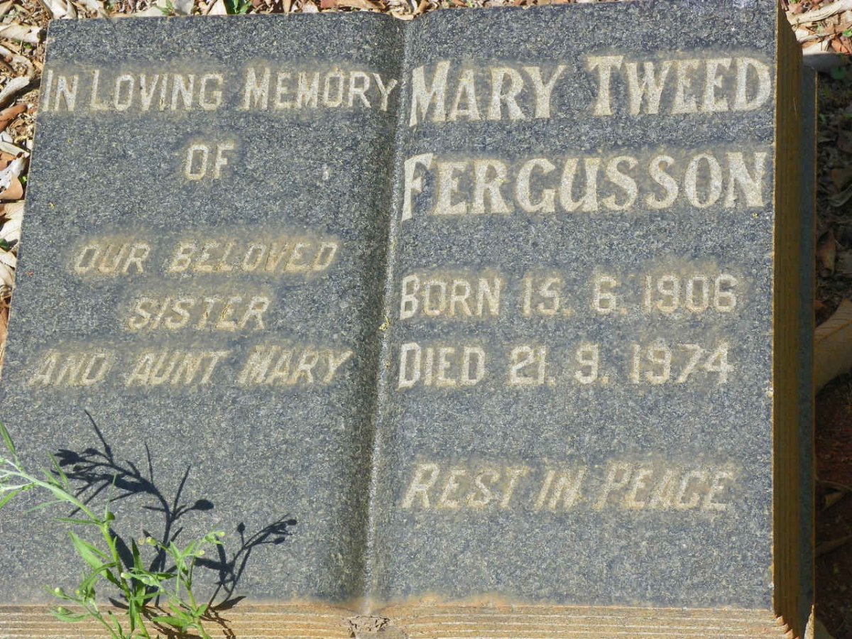 FERGUSSON Mary Tweed 1906-1974