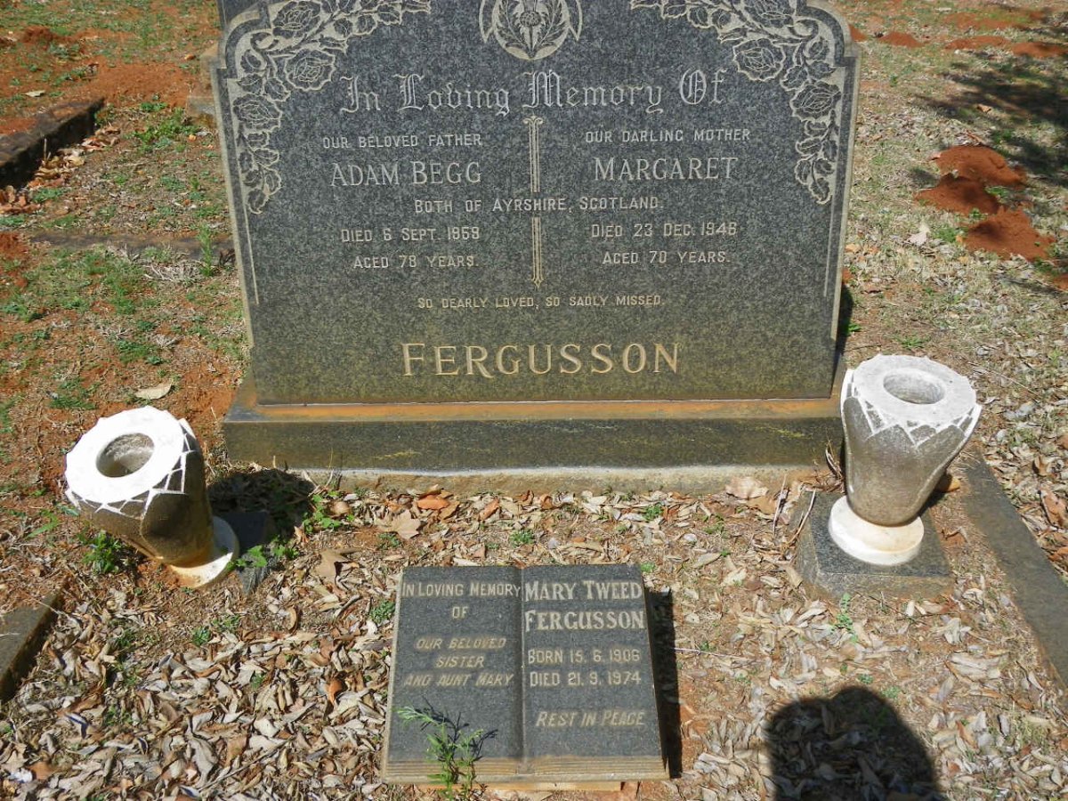 FERGUSSON Adam Begg -1959 &amp; Margaret -1946 :: FERGUSSON Mary Tweed 1906-1974