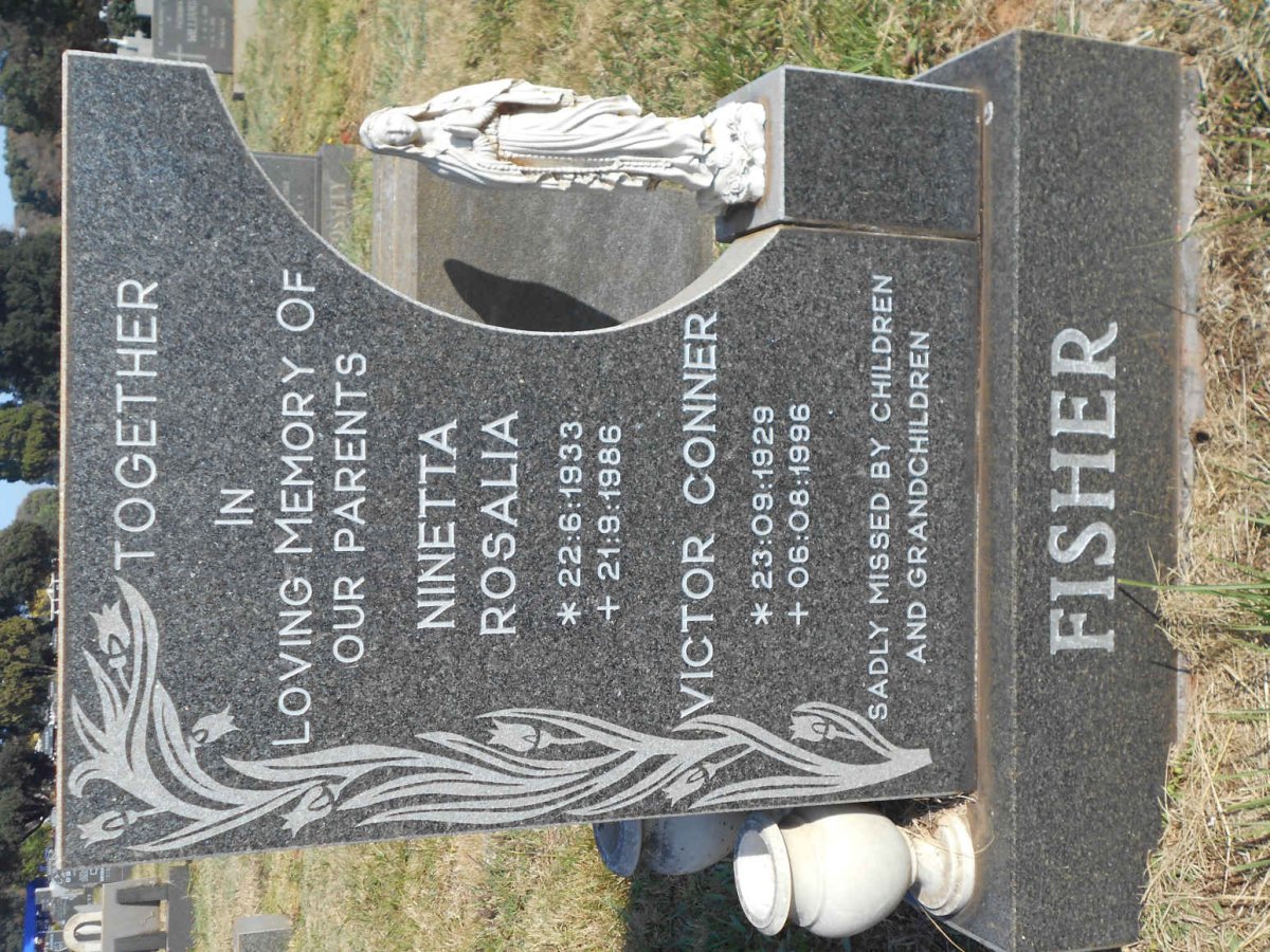 FISHER Victor Conner 1929-1996 &amp; Ninetta Rosalia 1933-1986