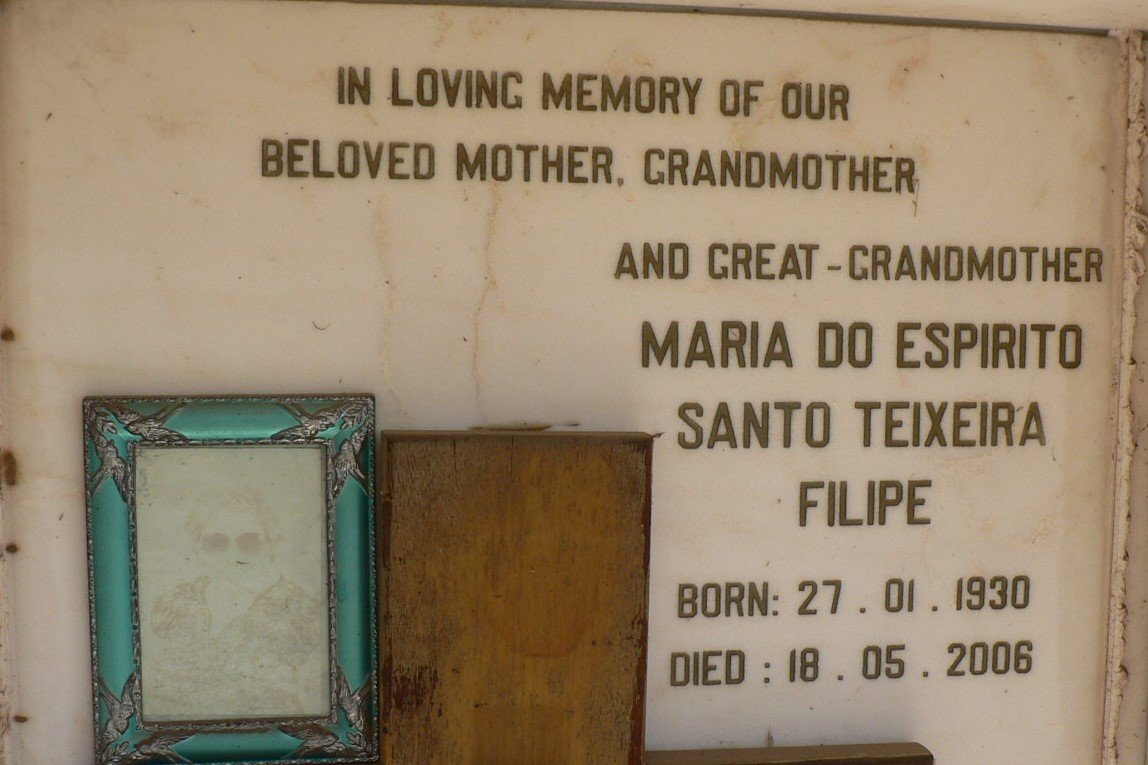FILIPE Maria Do Espirito Santo Teixeira 1930-2006