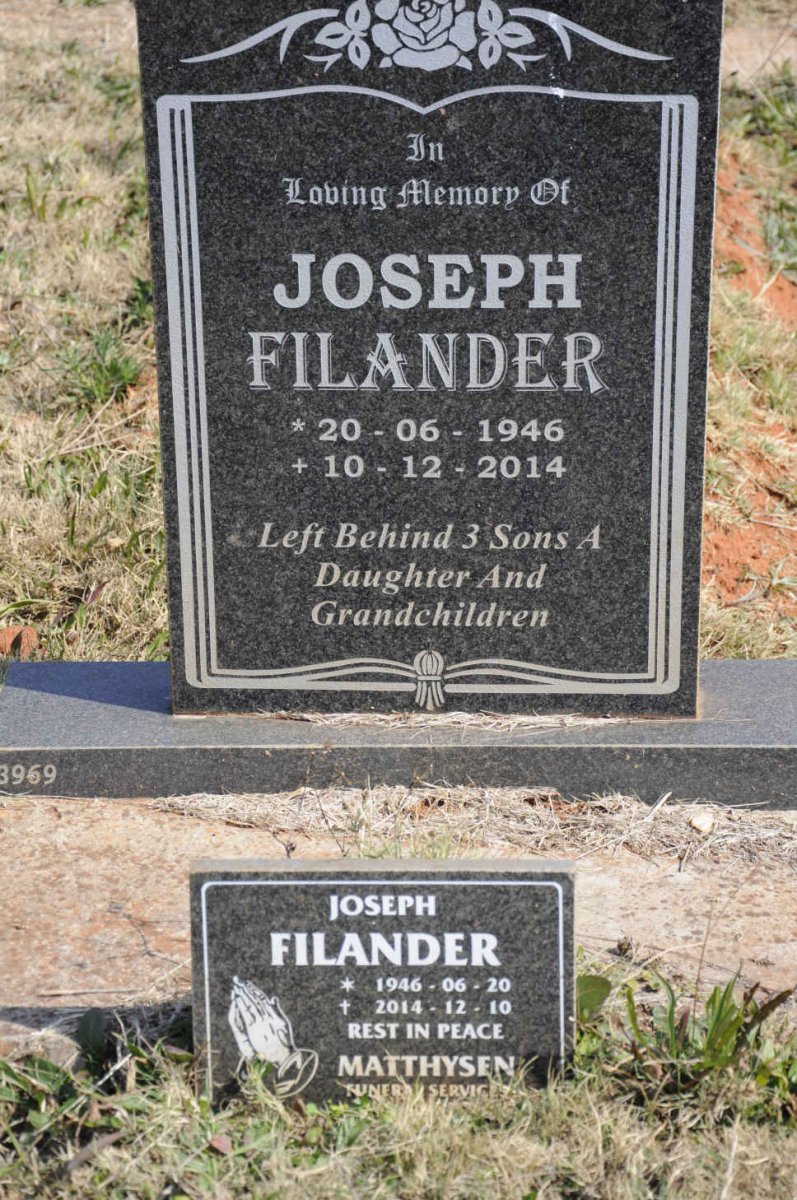 FILANDER Joseph 1946-2014