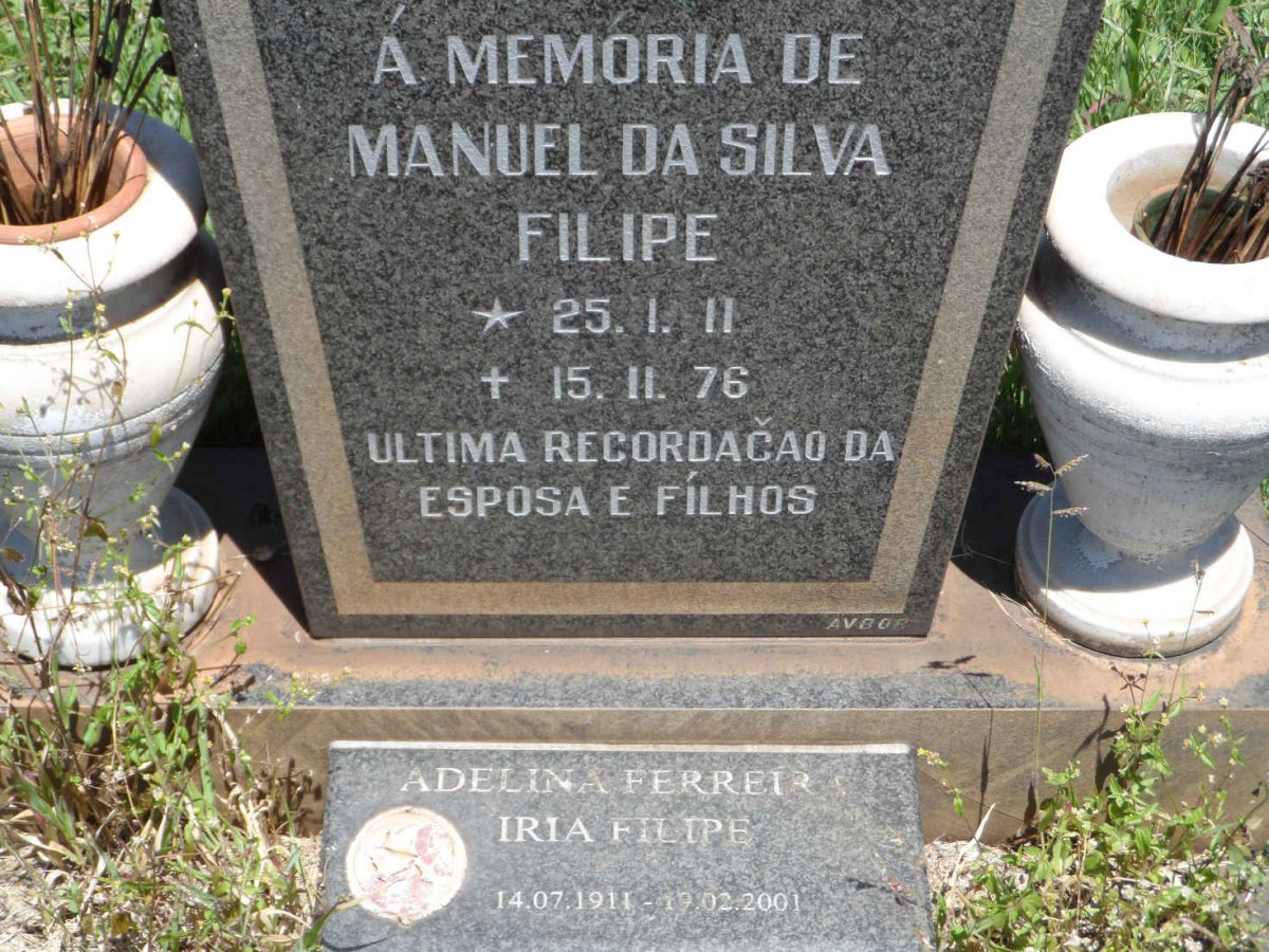 FILIPE Manuel da Silva 1911-1976 &amp; Adelina Ferreira Iria 1911-2001