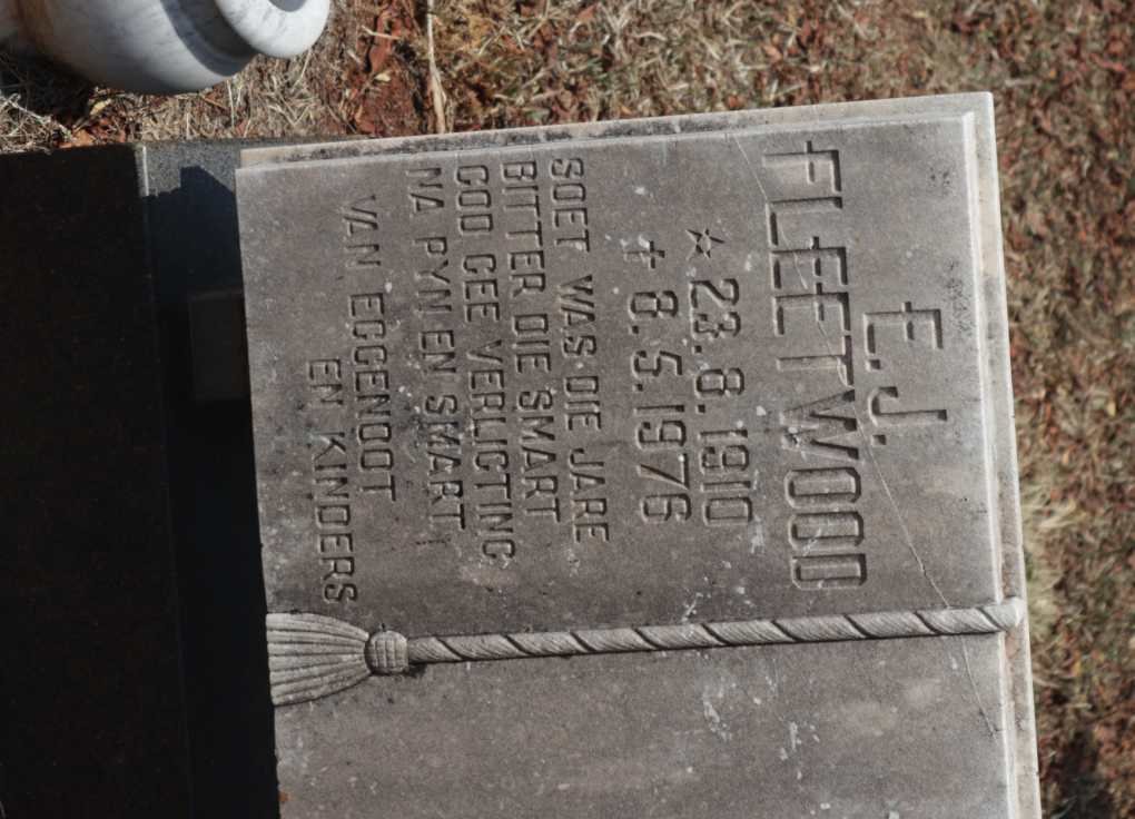 FLEETWOOD E.J. 1910-1976