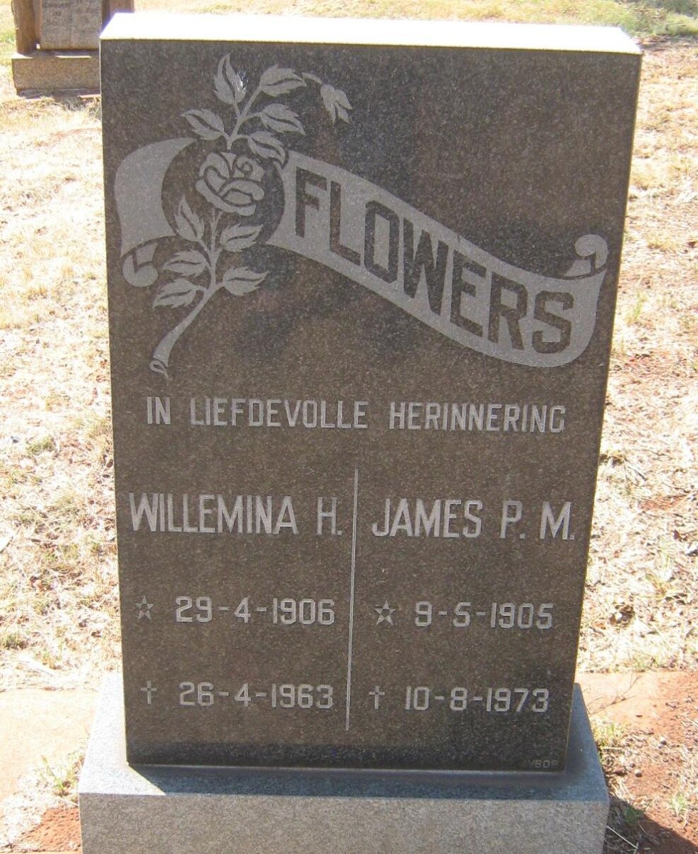 FLOWERS James P.M. 1905-1973 &amp; Willemina H. 1906-1963