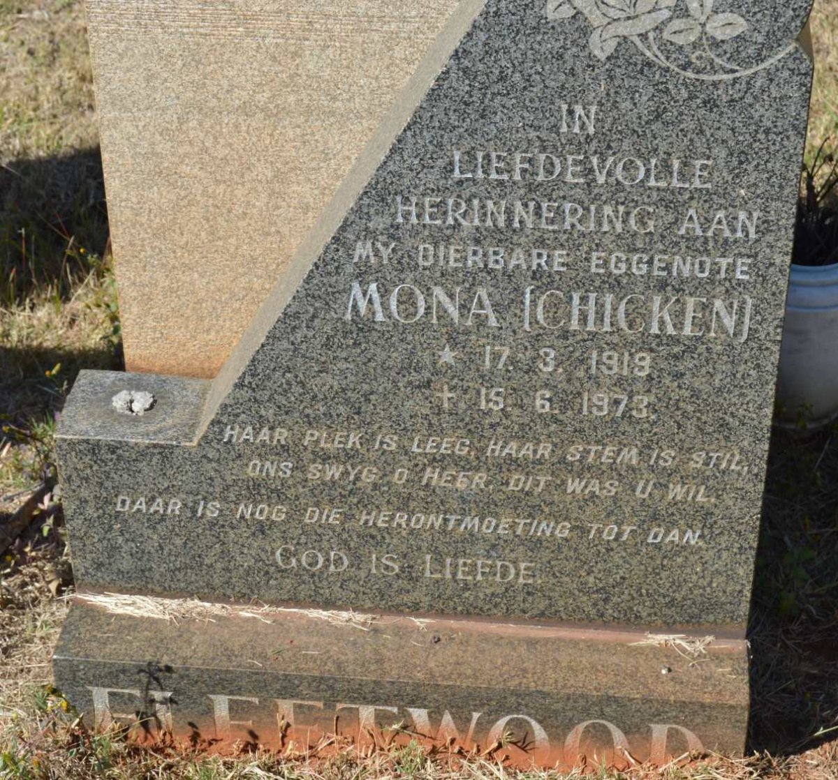 FLEETWOOD Mona 1919-1973
