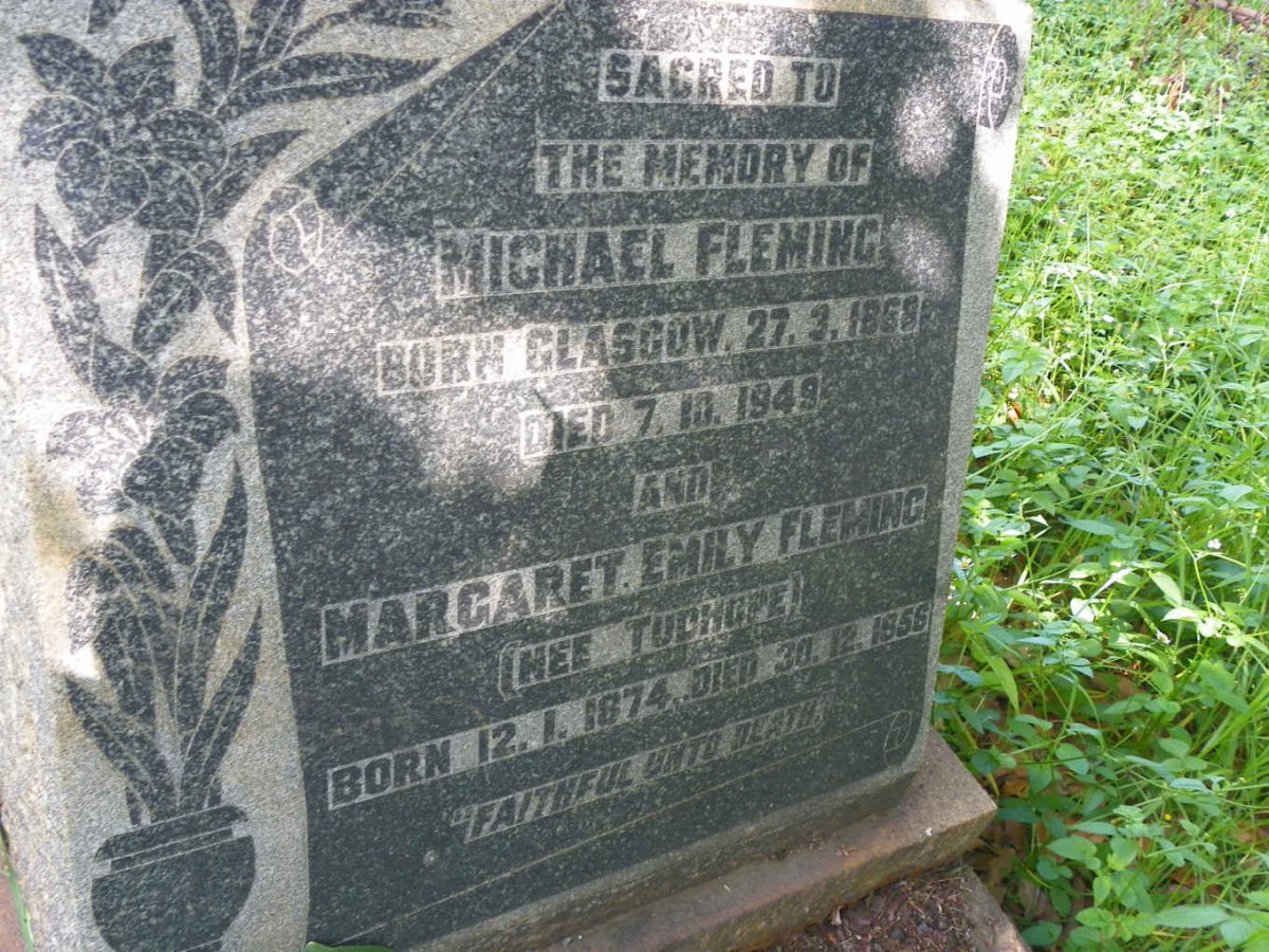 FLEMING Michael 1868-1949 &amp; Margaret Emily TUDHOPE 1874-1956