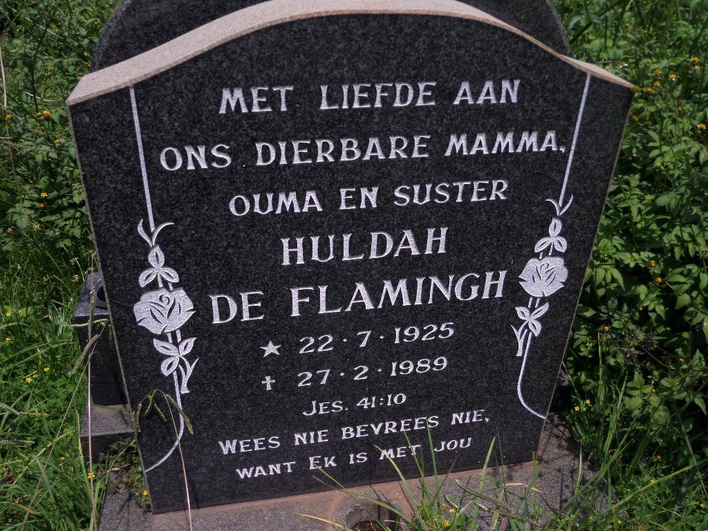 FLAMINGH Huldah, de 1925-1989