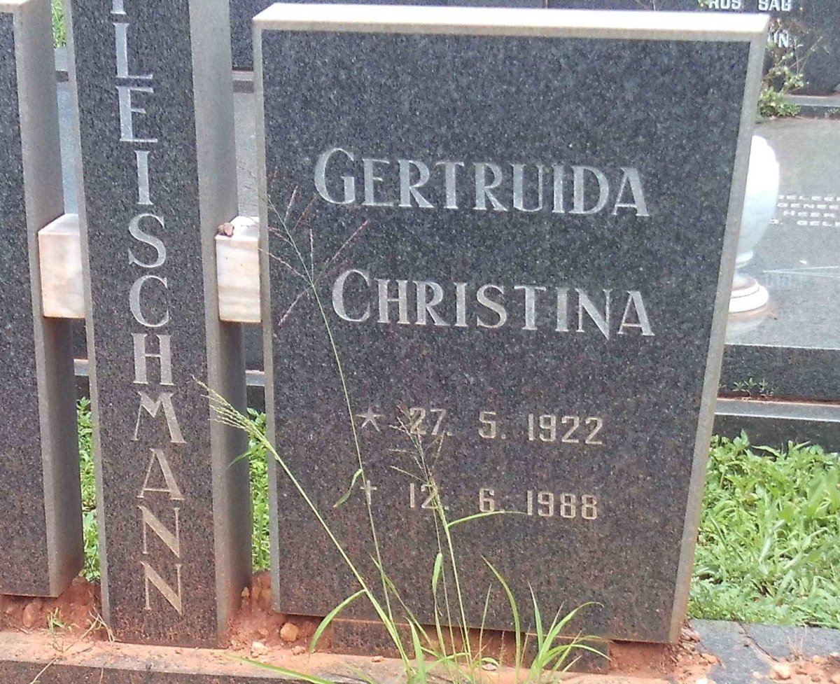 FLEISCHMANN Gertruida Christina 1922-1988
