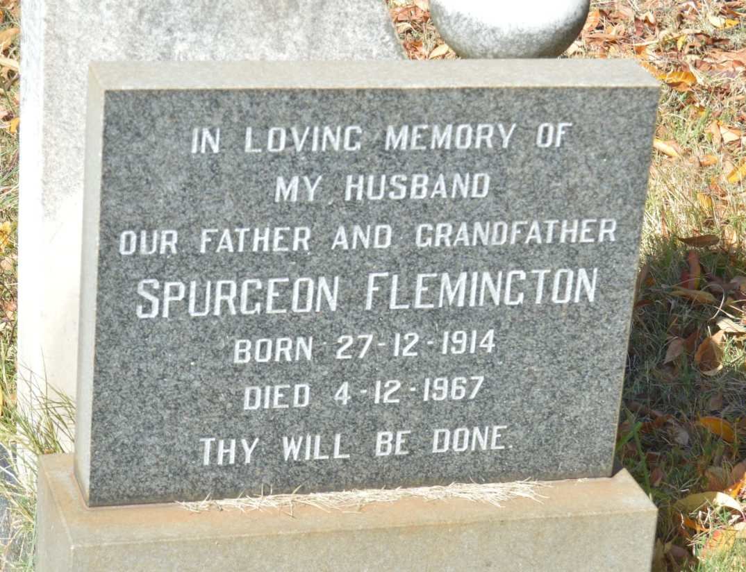 FLEMINGTON Spurgeon 1914-1967