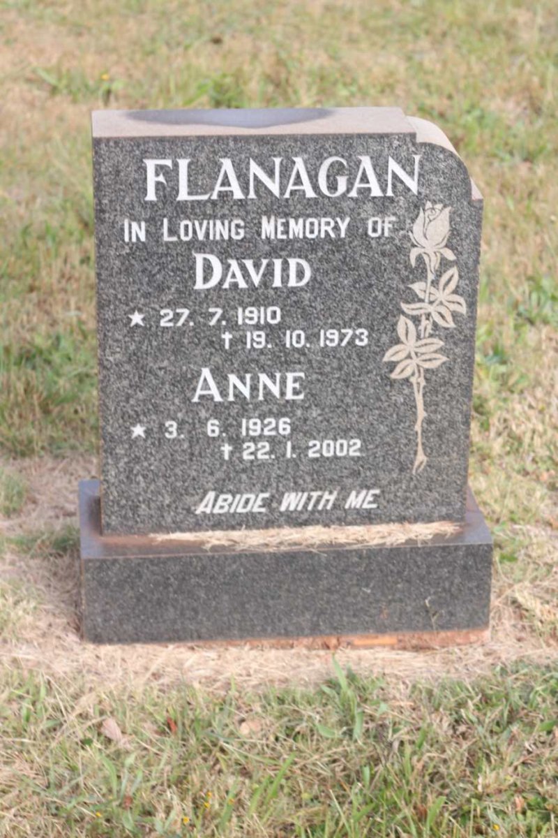 FLANAGAN Dawid 1910-1973 &amp; Anne 1926-2002