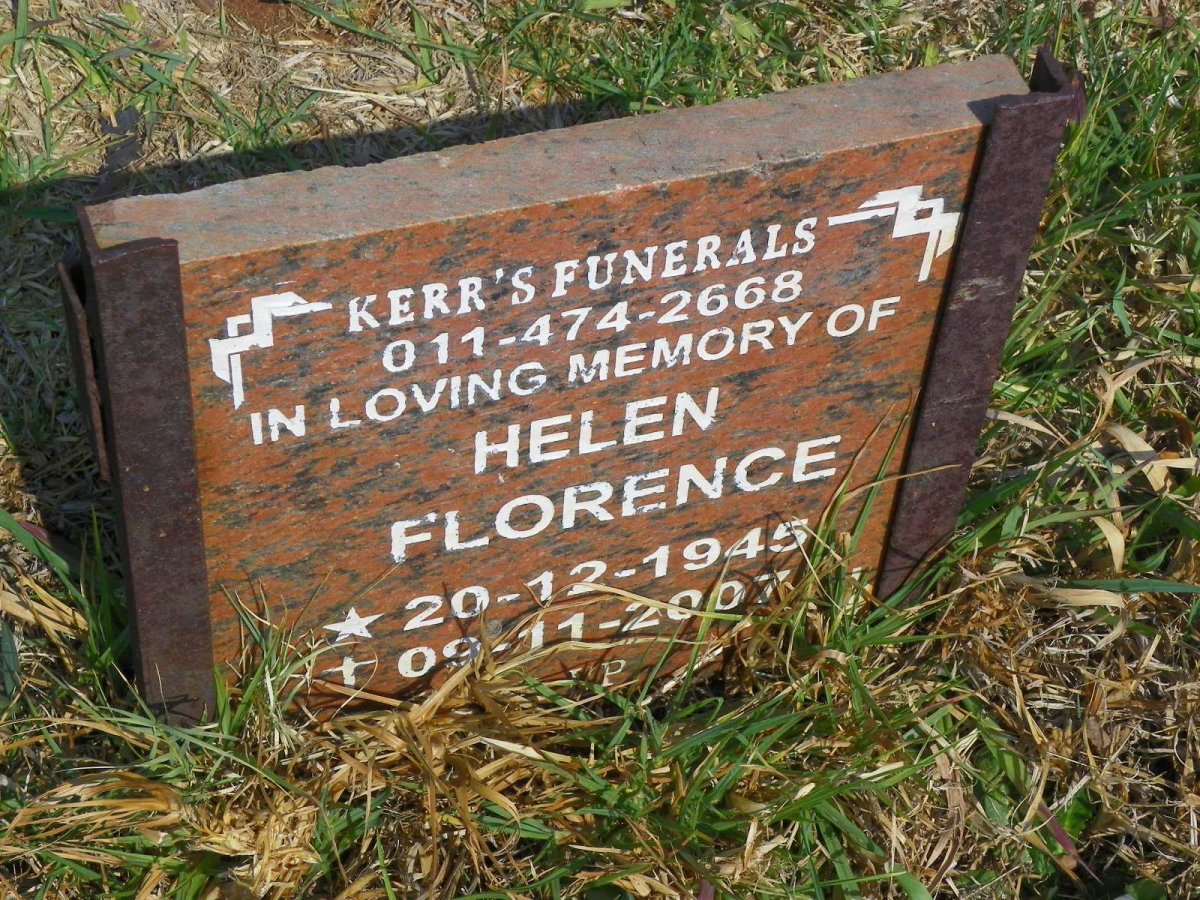 FLORENCE Helen 1945-2007
