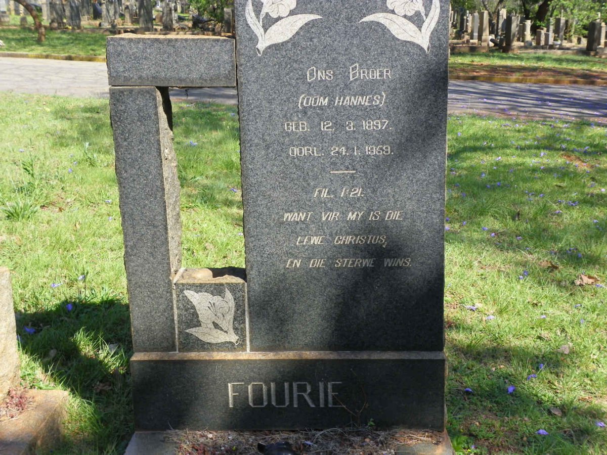 FOURIE Hannes 1897-1959