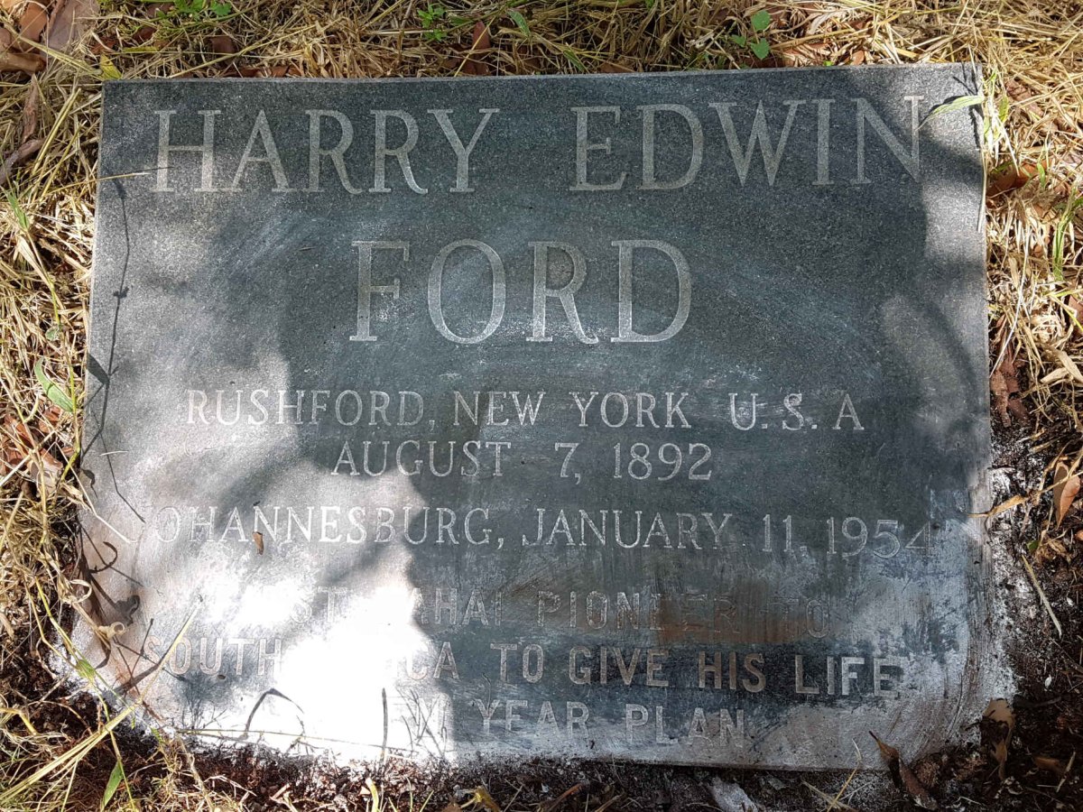 FORD Harry Edwin 1892-1954