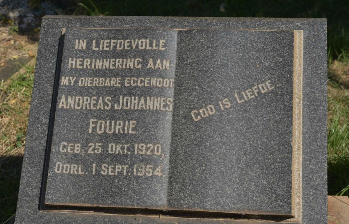 FOURIE Andreas Johannes 1920-1954
