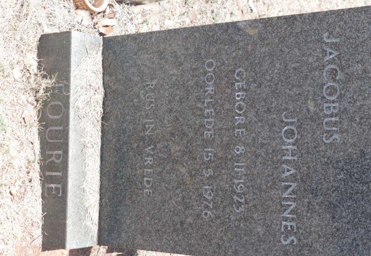 FOURIE Jacobus Johannes 1923-1976