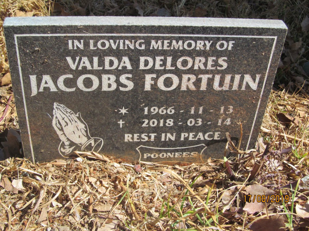 FORTUIN Valda Delores, JACOBS 1966-2018