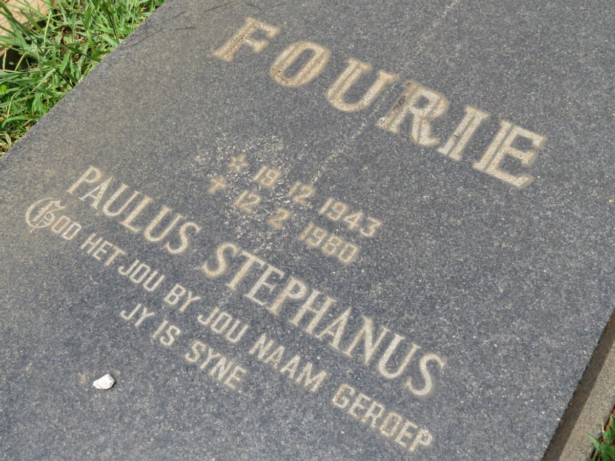 FOURIE Paulus Stephanus 1943-1980