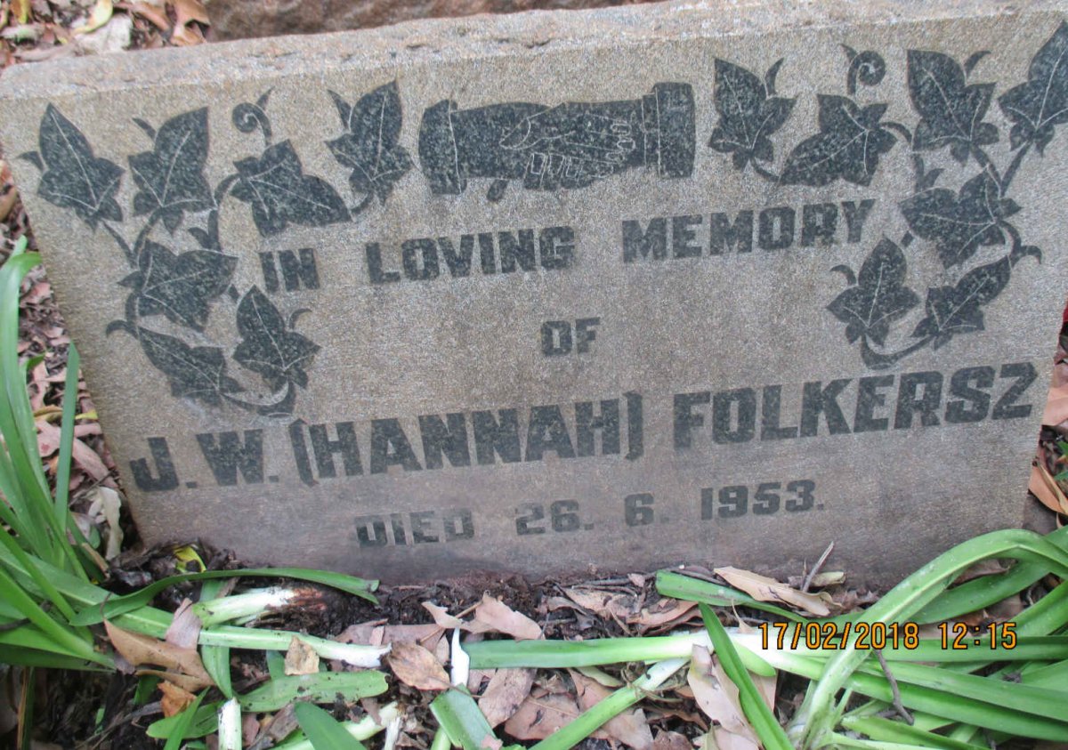 FOLKERSZ J.W. -1953