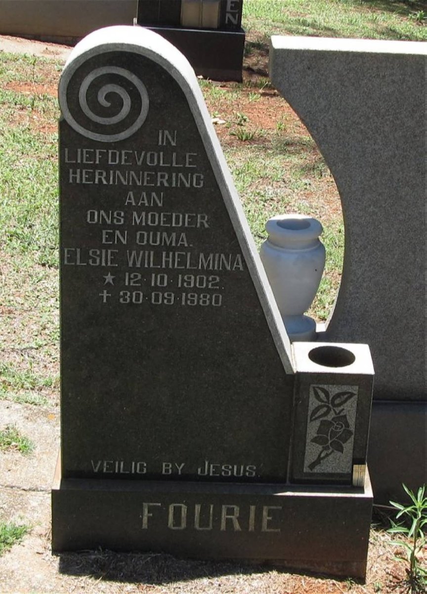 FOURIE Elsie Wilhelmina 1902-1980