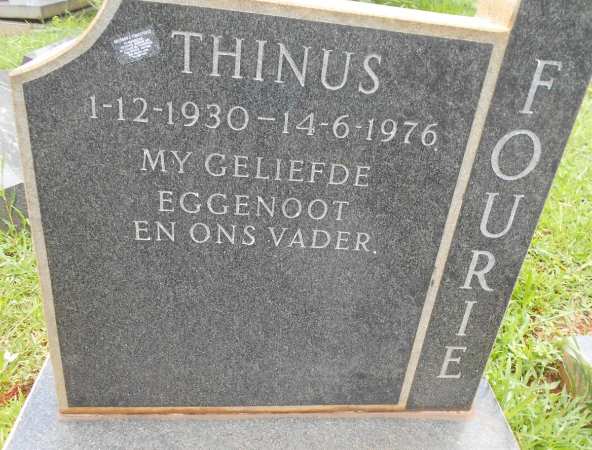FOURIE Thinus 1930-1976