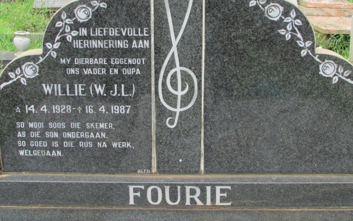 FOURIE W.J.L. 1928-1987